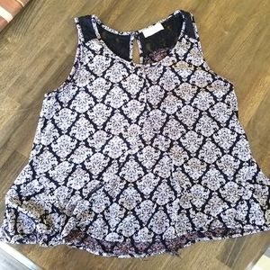 Alter'd State Sleeveless top M with lace detail